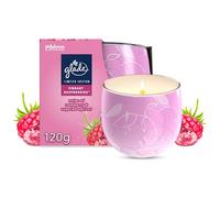 Glade Jar Candle, Scented Candle Infused with Essential Oils, Up to 31 Hour Burn Time, Vibrant Raspberries, 120g