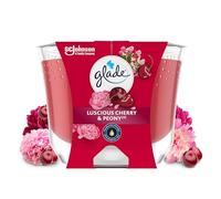 Glade Jar Candle, Scented Candle Infused with Essential Oils, Up to 35 Hour Burn Time, Peony ad Cherry, 204g