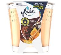 Glade Jar Candle, Scented Candle Infused with Essential Oils, Up to 42 Hour Burn Time, Honey & Chocolate, 129 g