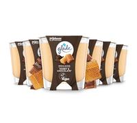 Glade Jar Candle, Scented Candle Infused with Essential Oils, Up to 42 Hour Burn Time, Honey & Chocolate, Pack of 6 (6 x 129g)