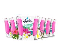 Glade Jar Candle, Scented Candle Infused with Essential Oils, Up to 42 Hour Burn Time, Tropical Blossoms, Pack of 6 (6 x 129g)