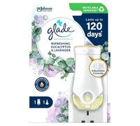 Glade Plug in Air Freshener Holder and Refill, Electric Scented Oil Room Air Freshener, Eucalyptus & Lavender, Pack of 4, (4 x Holder and 4 x 20 ml Refill)
