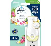 Glade Plug in Air Freshener Holder and Refill, Electric Scented Oil Room Air Freshener, Tropical Blossoms, Starter Kit, (1 x Holder and 1 x 20 ml Refill)