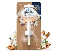 Glade Plug in Air Freshener Refill, Electric Scented Oil Room Air Freshener, Sandalwood & Jasmine, 6 Refills (6 x 20ml)