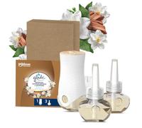 Glade Plug In Air Freshener Sensual Sandalwood & Jasmine, Holder/3 Refills | Electric Scented Oil, Long-Lasting Room Fragrance, Up to 120 Days, Adjustable Intensity, Uses 5x Less Energy (20ml)