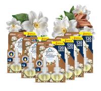 Glade Plug In Refill, Sensual Sandalwood & Jasmine, 12x20ml | Electric Scented Oil Refill, Long-Lasting Room Fragrance, Up to 120 Days, Fits All Glade Plug In Holders, 12 Pack