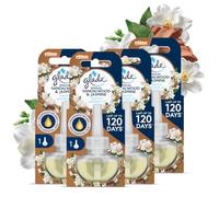 Glade Plug In Refill, Sensual Sandalwood & Jasmine, 4x20ml | Electric Scented Oil Refill, Long-Lasting Room Fragrance, Up to 120 Days, Fits All Glade Plug In Holders, 4 Pack