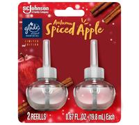 Glade PlugIns Refills Air Freshener, Scented and Essential Oils for Home and Bathroom, Autumn Spiced Apple, 1.34 Fl Oz, 2 Count