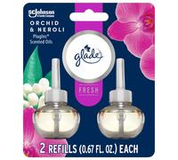 Glade PlugIns Refills Air Freshener, Scented and Essential Oils for Home and Bathroom, Orchid & Neroli, Fresh Collection 1.34 Fl Oz, 2 Count
