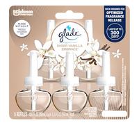 Glade PlugIns Refills Air Freshener, Scented and Essential Oils for Home and Bathroom, Sheer Vanilla Embrace, 3.35 Fl Oz, 5 Count