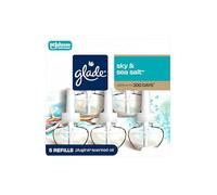 Glade PlugIns Refills Air Freshener, Scented and Essential Oils for Home and Bathroom, Sky & Sea Salt, 3.35 Fl Oz, 5 Count