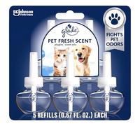 Glade PlugIns, Scented Oil Refill, Pet Fresh Scent, Up to 120 Days of Continuous Scent, Designed to Combat Pet Odor, 95g, 5 Count