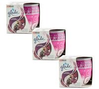 Glade Radiant Fresh Berries Scented Candle 3 X 120g With Essential Oil Scent: