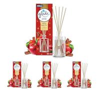 Glade Reed Diffuser, Home Fragrance Infused with Essential Oils, Room Freshener With Up to 5 Weeks of Continuous Fragrance, Limited Edition Christmas Air Freshener, Warm Apple Pie, 50ml (Pack of 4)