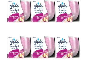Glade Scented Candle, Air Freshener Candle 120 G Relaxing Zen (Pack Of 6)