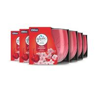 Glade Scented Candle Sleeved, Infused with Essential Oils, Made without Palm oil, Up to 25 Hour Burn Time, Floral Cherries, Pack of 6 (6x 108g), Packaging May Vary