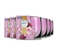 Glade Scented Candle Sleeved, Infused with Essential Oils, Made without Palm oil, Up to 25 Hour Burn Time, Limited Edition Christmas Candle, Frosted Floral Cherries, Pack of 6 (6x 108g)