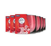 Glade Scented Candle Sleeved, Infused with Essential Oils, Made without Palm oil, Up to 25 Hour Burn Time, Floral Cherries, Pack of 6 (6x 108g), Pack