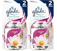Glade Sense & Spray Air Freshener, Motion Activated Automatic Odour Eliminator for Home, 18 ml Refill, Relaxing Zen, 2 Refills (Pack of 2)
