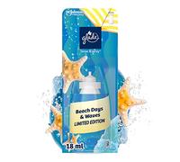 Glade Sense & Spray Air Freshener Refill, Motion Activated Automatic Room Spray and Odour Eliminator for Home, Beach Days & Waves, Pack of 8 (8 x 18ml)