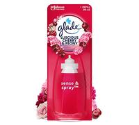 Glade Sense & Spray Air Freshener Refill, Motion Activated Automatic Room Spray and Odour Eliminator for Home, Cherry & Peony, 8 Refills (8 x 18ml)