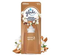 Glade Sense & Spray Air Freshener Refill, Motion Activated Automatic Room Spray and Odour Eliminator for Home, Sandalwood & Jasmine, 8 Refills (8 x 18ml)