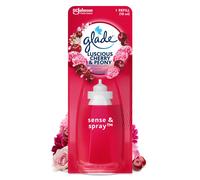 Glade Sense & Spray Air Freshener Refill, Motion Activated Automatic Room Spray and Odour Eliminator for Home, Cherry & Peony, 8 Refills (8 x 18ml)