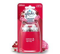 Glade Sense & Spray Air Freshener Refill, Motion Activated Automatic Room Spray and Odour Eliminator for Home, Cherry & Peony, Duo Pack (2 x 18ml)