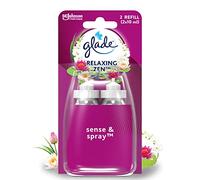 Glade Sense & Spray Air Freshener Refill, Motion Activated Automatic Room Spray and Odour Eliminator for Home, Relaxing Zen, 8 Pack (16 x 18ml)