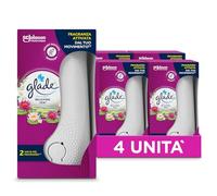 Glade Sense & Spray Air Freshener with Essential Oils and Smart Motion Sensor, Relaxing Zen Fragrance, 4 Diffusers and 4 Refills, 8 AA Batteries