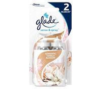 Glade SENSE & SPRAY DOUBLE REFILL WITH ESSENTIAL OILS AND MOTION SENSOR ROMANTIC VANILLA BLOSSOM - PACK OF 2 REFILLS X 18ML
