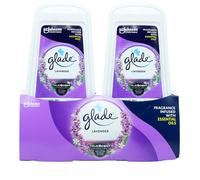 Glade Solid Gel Air Freshener, Odour Eliminator for Home, Bathroom, Kitchen, and Office | Lavender Scent, 150g Pack of 2 | Long Lasting Air Freshener for Room Fragrance and Odour Control