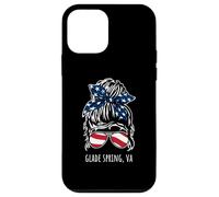 Glade Spring VA Messy Hair Bun Ribbon Sunglasses Design Case for iPhone 12 mini