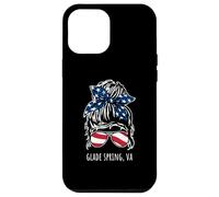 Glade Spring VA Messy Hair Bun Ribbon Sunglasses Design Case for iPhone 12 Pro Max