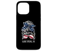 Glade Spring VA Messy Hair Bun Ribbon Sunglasses Design Case for iPhone 13 Pro Max