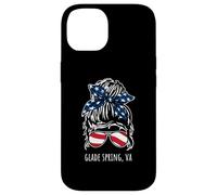 Glade Spring VA Messy Hair Bun Ribbon Sunglasses Design Case for iPhone 14