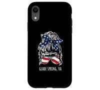 Glade Spring VA Messy Hair Bun Ribbon Sunglasses Design Case for iPhone XR