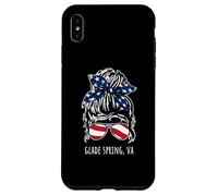 Glade Spring VA Messy Hair Bun Ribbon Sunglasses Design Case for iPhone XS Max