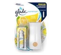 Glade Mini Fresh Lemon Starter Set 1 X 10ml Touch & Fresh Refill Pack+Holder