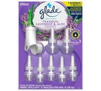 Glade Tranquil Lavender & Aloe PlugIns Scented Oil 7 Refills + Warmer