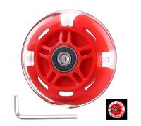 Gladeer 1-Pack 80mm Light Up Scooter Wheel Rear White Led Flashing Replacement Wheel for 3-Wheeled Kid Scooter (Red)