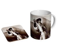 glades Amelia Earhart Before Last Flight - Ceramic Coffee Mug + Coaster Gift Set