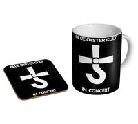 glades Blue Öyster Cult 1978 - Ceramic Coffee Mug + Coaster Gift Set