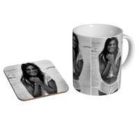 glades Julia Roberts Young BW - Ceramic Coffee Mug + Coaster Gift Set