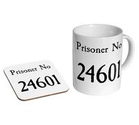 glades Les Misérables Prisoner 24601 - Ceramic Coffee Mug + Coaster Gift Set