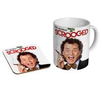 glades Scrooged Bill Murray Christmas - Ceramic Coffee Mug + Coaster Gift Set