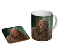 glades The Cowardly Lion from The Wizard of Oz - Ceramic Coffee Mug + Coaster Gift Set