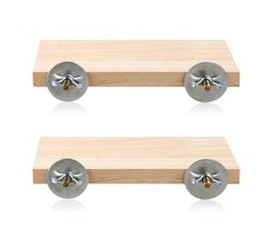 GLADFRESIT 2PCS Bird Pet Climbing Platform Cages Accessories Wooden Resting Place for Parrot Hamster