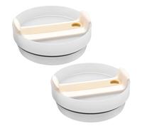 GLADFRESIT 2PCS Car Cup Swivel Lid Seal Sturdy and Durable Cream Cup Lid for Leak-Proof Cups（30/40oz）
