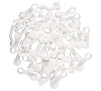 GLADFRESIT 50 Pcs Plastic Heavy Duty Curtain Sliders - Compatible with Most Rails and Tracks (White)